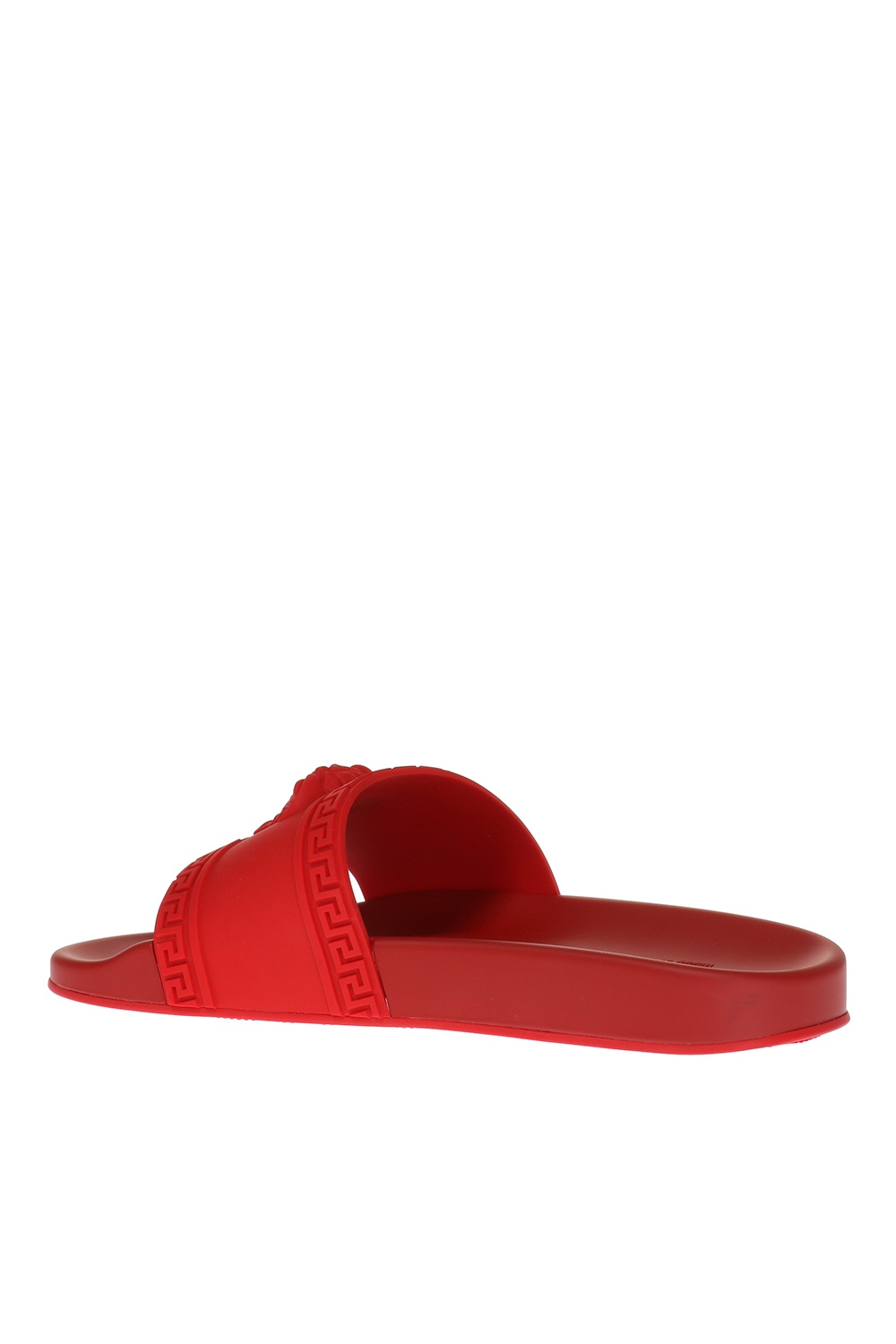 Versace flip hot sale flops red